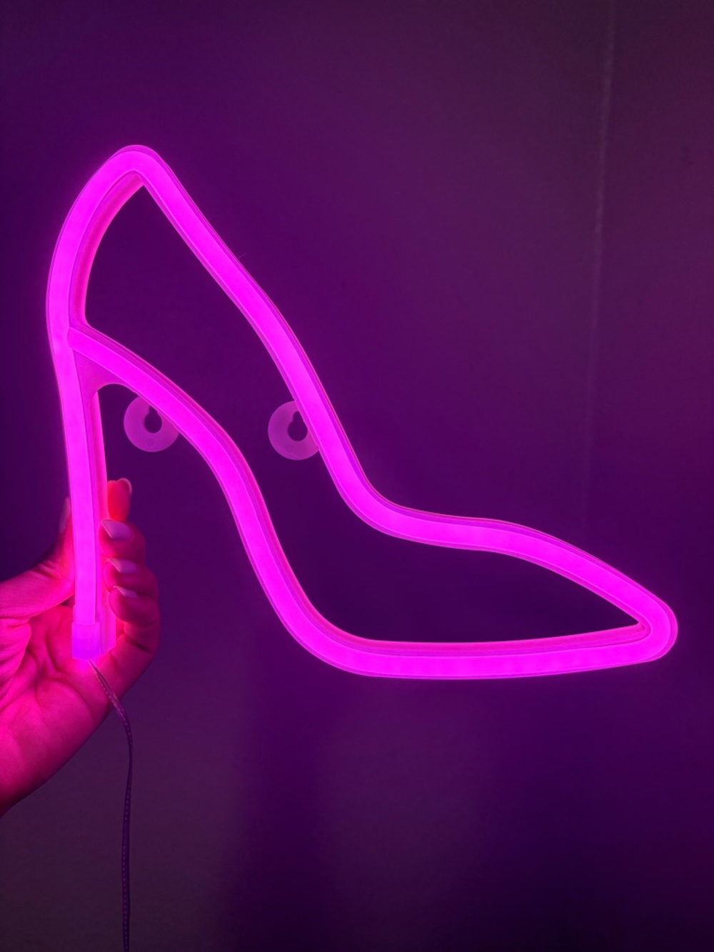 NIB Women’s Neon High Heel Wall Light - Pink